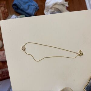 Kendra Scott Gold Necklace with White Stone